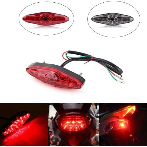 LED Tail Light Universal 12V 15 LED Motorcycle Brake Stop Running Tail Light Rear Light ATV Dirt Bike