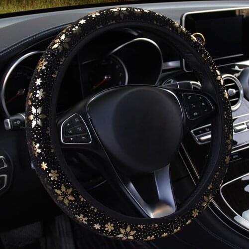 14.5 To 15 Inches Diameter High Quality Steering Wheel Cover Shiny Snowflake Car Accessories Universal 5 Colors Automotive Goods