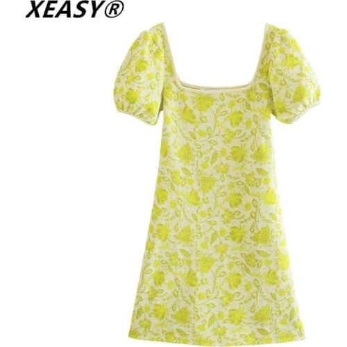 Желтые летние платья XEASY China At AliExpress