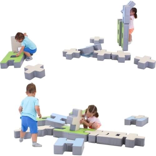 YLWCNN Small Software Building Block Toy Equipment Kids Soft Play Set PU Foam Stack Game Educational Puzzle Game