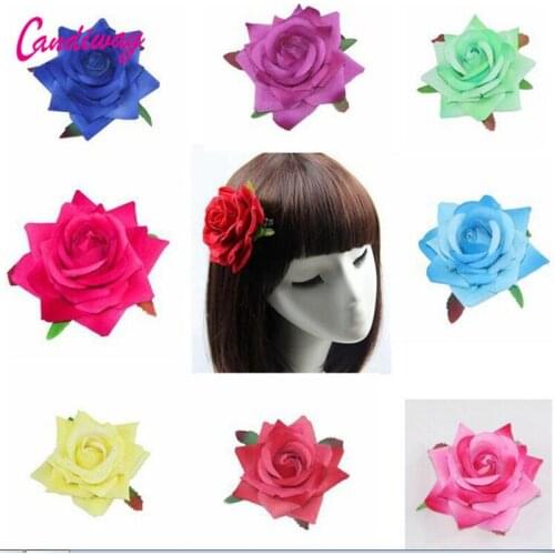 Fashion High Quality Wedding Flower Floral Hair Clip Hairpin Girls Hair Accessories Headwear Barrettes Woman Hair Ornament