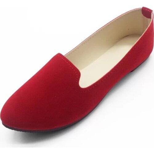 Big Size Women Flats Candy Color Woman Loafers Spring Autumn Flat Shoes Women Zapatos Mujer Plus Size 35-42 XKD1150