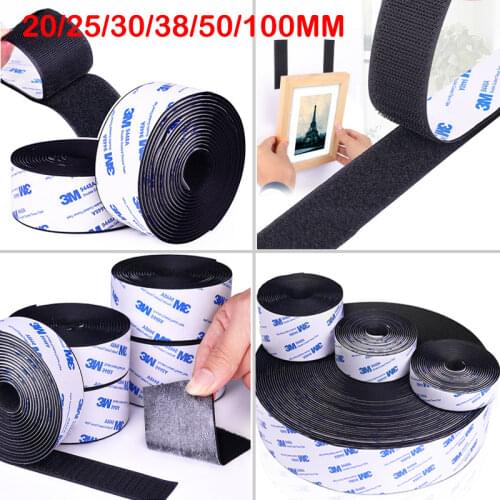 1Meter/lot Strong Self Adhesive Hook and Loop Fastener Tape Nylon Sticker Velcros Adhesive 3M Glue Magic Tape for DIY Accessorie
