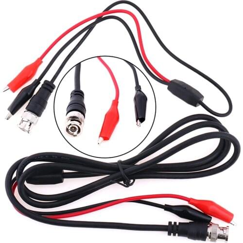 1pcs New 0.5m 1.5m Digital Oscilloscope Probe Bnc Test Leads Bnc Q9 Male To Dual Alligator Clips