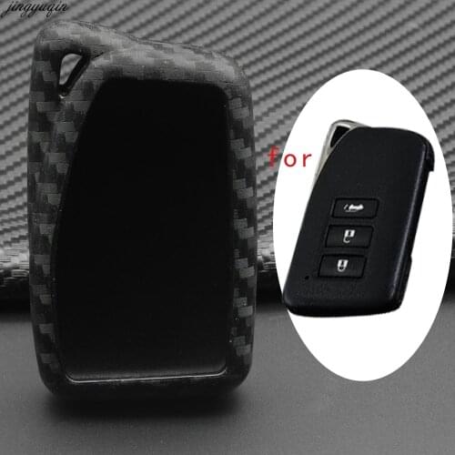 Jingyuqin 10pcs Carbon Silicone Car Key Cover For Lexus NX GS RX IS ES GX LX RC 200 250 350 LS 450H 300H Car Key Case