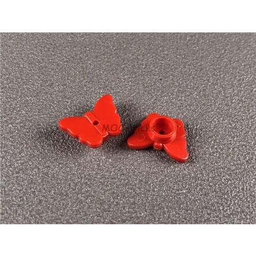 20 pcs/lot MOC Bricks DIY Plants Red Friends Accessories Butterfly with Stud Holder fit with 93081a NEW Building Blocks gifts
