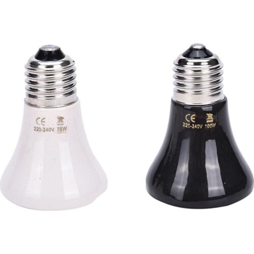 25/50/75/100W Pet Reptile Breeding Ceramic Emitter Heated Heater Light Lamp Bulb 220V