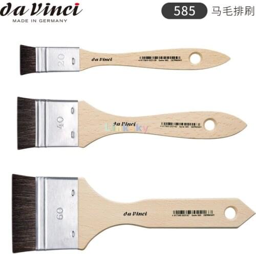 Da Vinci Mottler 585 Natural Horse Hair,soft and Delicate,Short Flat Head Painting Brush,Clean The Delicate Surface of Valuables