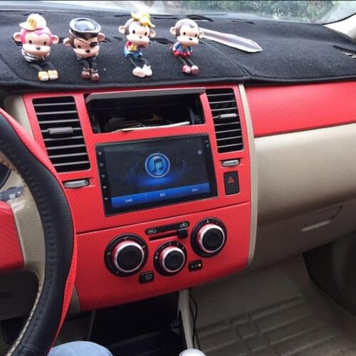 Car Sticker For Nissan Tiida 2005 2006 2007 2008 2009 2010 Carbon Fiber Colour Pattern Interior Sticker Decal Trim Accessories