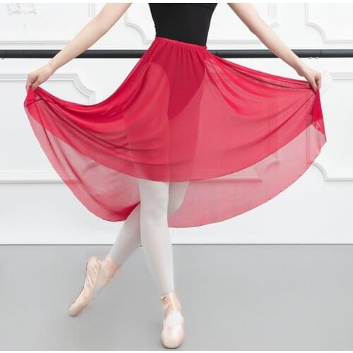 Ballet skirt dance mesh skirt leotard gymnastics ballet dress dance tutu ballerina long tutu skirt dancewear women adult skirt