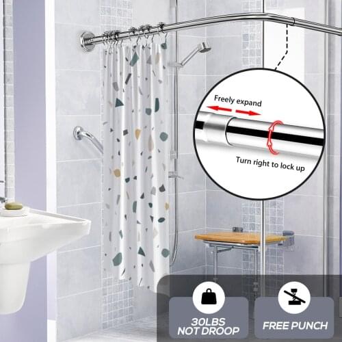 Becornce Bath Curtain Bars