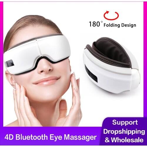 Bluetooth Eye Massager Electric Vibration Wrinkle Fatigue Relieve Vibration Massage Hot Compress Therapy Glasses Eye Care Device