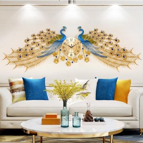 Hanging clock wall decoration Creative Metal wall digital clock home decor 3D wall clock modern design Living room decoration