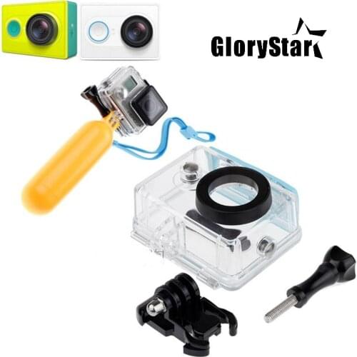 Sports Action Camera Case for Xiaomi Yi Waterproof Case Box Mi Yi Diving w/ Floaty Bobber Monopod for Xiaomi Yi Accessories