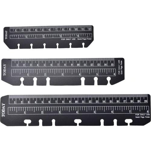 Black A5 A6 A76 Holes Drawing Supplies Binder Notebook Inner Rulers Spiral Planner Accessories Ruler Office School Stationery