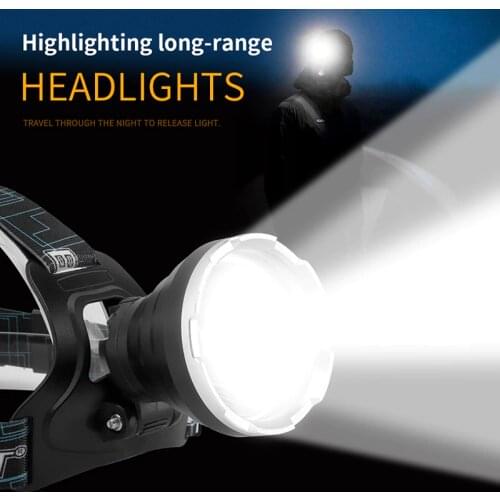 2000LM XM-L2 LED Rechargeable Headlamp Smart Headlamp Hunting Camping Fishing Head Torch light with Battery and Charger