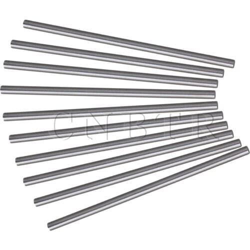CNBTR 10 Pieces 4x100mm Silver Drilling Tool Round HSS Rod Turning Lathe Accessories