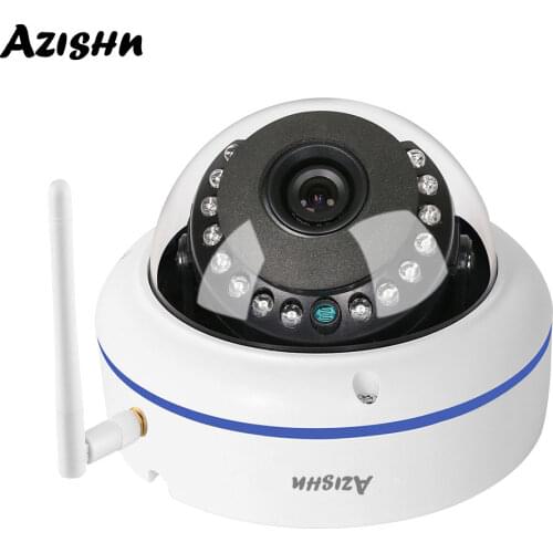 AZISHN 5MP WIFI IP Camera Vandal-proof Outdoor Security Wireless Wired Night Vision CCTV Dome Camera With SD Card Slot ICSee APP