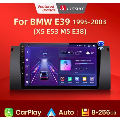 Junsun V1 Android 10.0 Car Radio Multimidia Video Player GPS For BMW E39 1996-2003 Car stereo Carplay Auto RDS DSP no 2din dvd