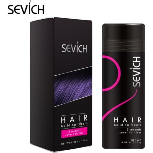 Sevich 25g Keratin Hair Building Fiber Hair Regrowth Powders Extension Thinning Thickening Hair Fiber Spray Applicator