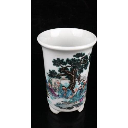 Chinese Old Porcelain Pink Xiangshan Jiulao Flower Pot