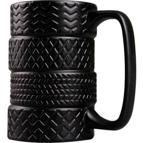 400ml Creative Tire Mug Large Capacity Ceramic Mug Personality Water Tea Coffee Cup Slip Office House Novelty Tyre Garage Cup