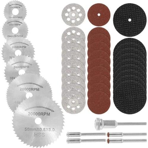41Pcs Cutting Wheel Set Rotary Cutting Wheels Tool Kit for Dremel Rrotary Tool Accessories for Resin Metal Wood Stone
