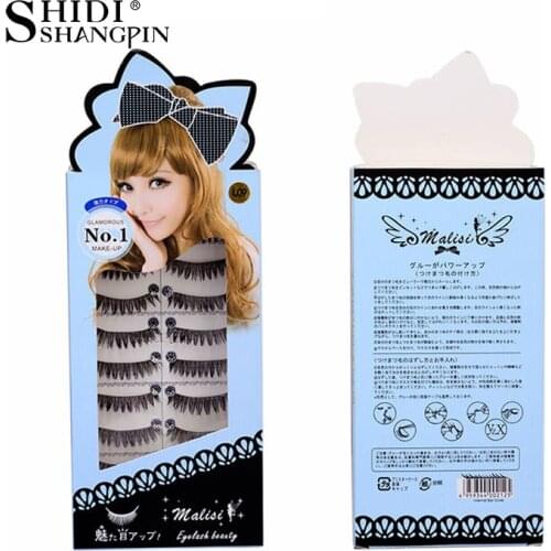 10 Pairs/lot Natural False Eyelashes Makeup Tools Cosmetics Eye Lashes Wispy Black False Fake Eyelashes Eyelash Extension 09