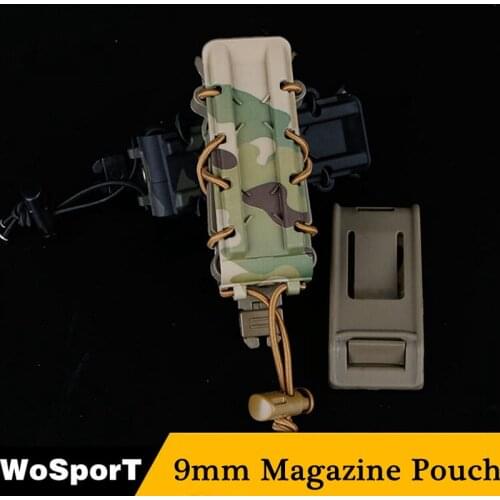 New Tactical Pistol 9mm 45APS Fast Attach Mag Magazine Pouch Molle Holster Holder Hunting CS Airsoft Paintball Gun Accessories