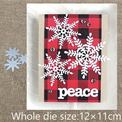 New Design Craft Metal die cuts Cutting Die 3pcs snowflake decoration scrapbooking Album Paper Card Craft Embossing die cuts