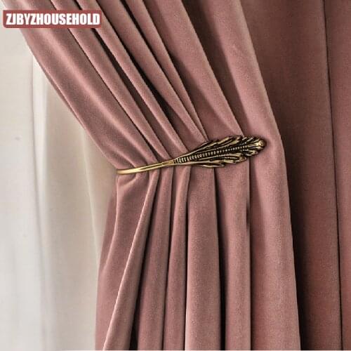 New style Gentry Luxury curtains Velve beautiful Pink Swan Flannelette Full Blackout Drapes Curtains for Living Room Bedroom