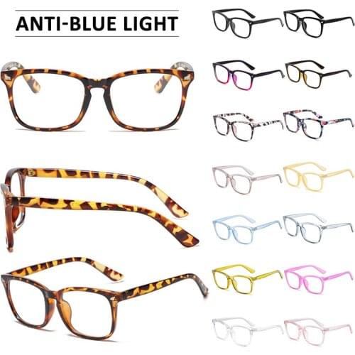 Anti blue goggles myopia glasses square round face Anti Radiation Eyeglass flat glasses full frame glasses