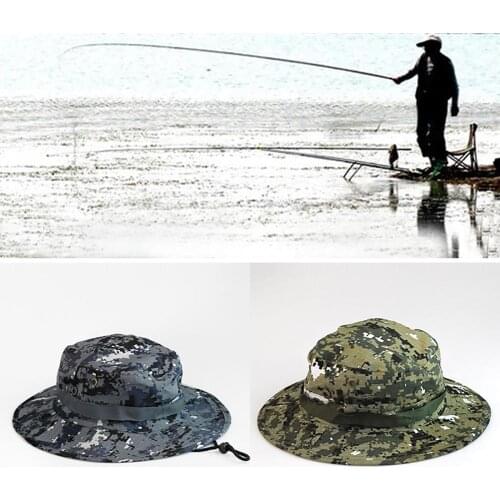 Unisex Wide Brim Camouflage Hiking Outdoor Fishing Bucket Boonie Sun Hat new