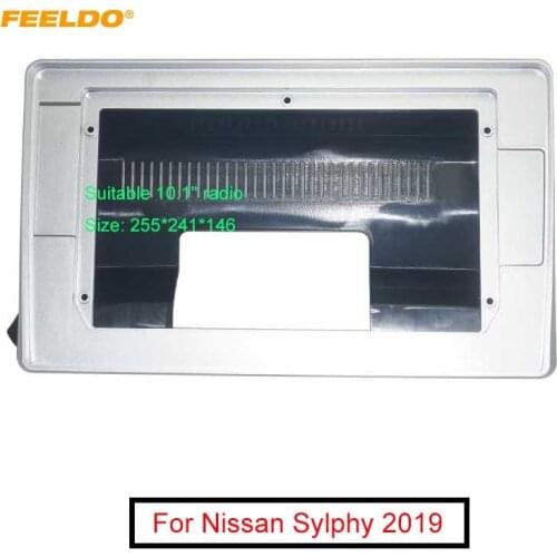 FEELDO Car Audio Fascia Frame Adapter For Nissan Sylphy 9" Big Screen 2DIN Dash Fitting Panel Frame Kit