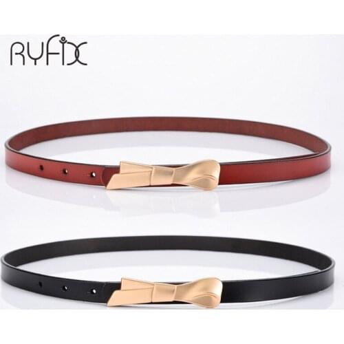 Belt for women classic wild thin belt 2021 genuine cowhide leather belts Gift For dress with Bowknot BL334