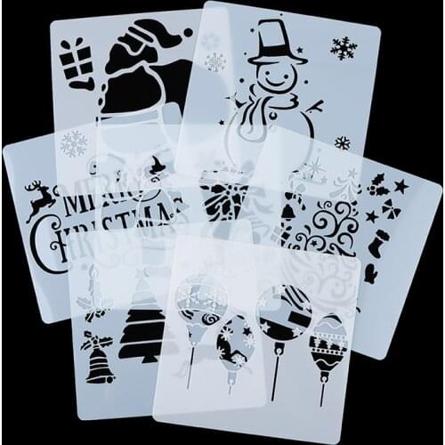 DIY Christmas Embossing Paper Card Template Craft Layering Stencils For Walls Painting Scrapbooking Stamp Album Decor 13x13cm