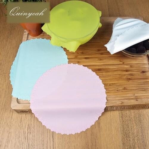 Silicone Wrap Fresh-keeping Lids Food Seal Cover Fresh Keep Wraps Table Mat Stretch Cling Film Pad Placemat Kitchen Tablewares