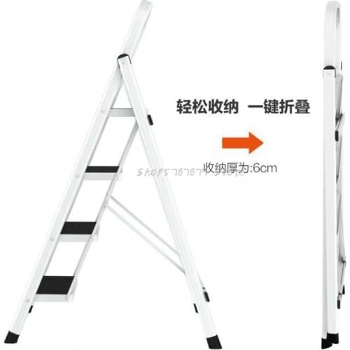 Ladder Household Folding Herringbone Ladder Indoor Thickening Three Or Four Step Climbing Stairs Small Escalator Multi-fu