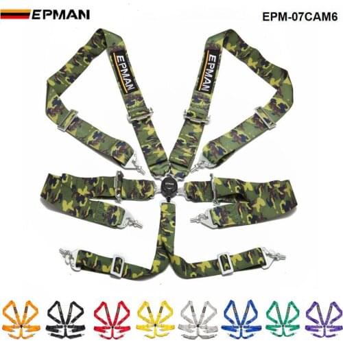 Universal One 6 Point Racing Safety Harness Camlock 3" Steap Seat Belt Red EPM-07CAM6