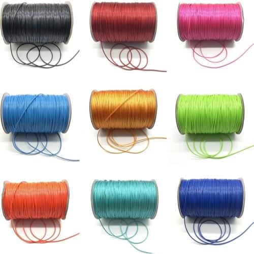10 Meter/Lot 1.0mm Waxed Cord Thread String Strap Necklace Rope Bead For Jewelry Making DIY Bracelet Necklace