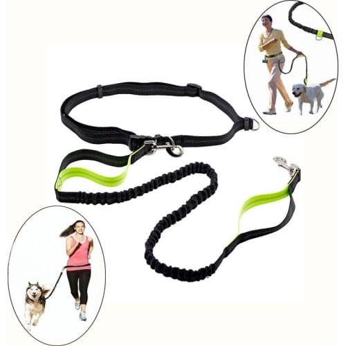 Retractable Dogs Leash Running Elasticity Hand Freely Pet Products Dog Harness Collar Jogging Lead Adjustable Waist Belt Rope