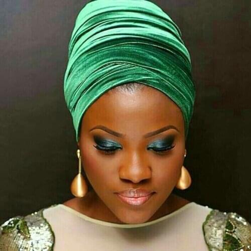 2020 Fashion velvet turban hijab soild color women headscarf turbans muslim turban headwrap african head scarf islamic headwrap