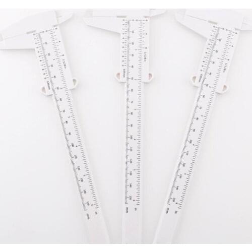 10pcs Microblading Eyebrow Tattoo Permanent Makeup Sliding Vernier Caliper Micrometer Measuring Ruler Measurement 150mm Plastic
