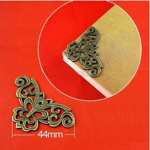 20pcs/lot Butterfly Corner Decoration Hardware Antique classical Corners wooden wine PACKER corner four corners