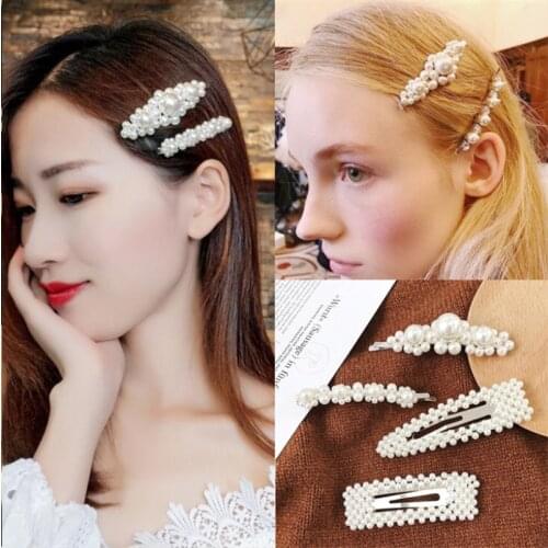 2019 Popular Fashion Pearl Hairgrip Women Girls Hair Clips Bobby Pins Accessories For Women Barrette Hairclip Hairpin Headdress