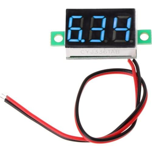 2020 New Digital Voltmeter 0.36" 2-wires DC 2.50 to 32.0V LED Volt Meter Voltage Gauge