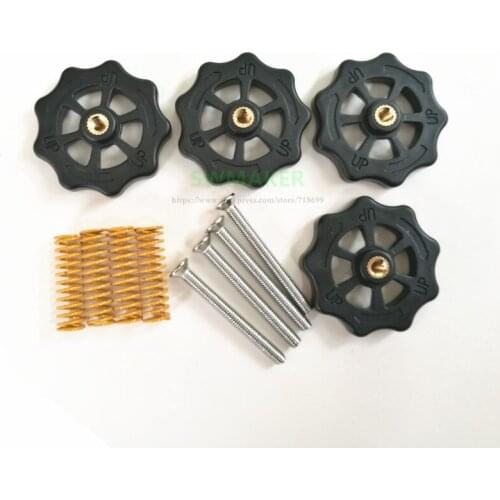 4pcs/set replacement Big Hand Twist Auto Leveling Nut Spring Screw kit M4 For Creality CR-10 CR-10S Mini Ender-3 3D Printer