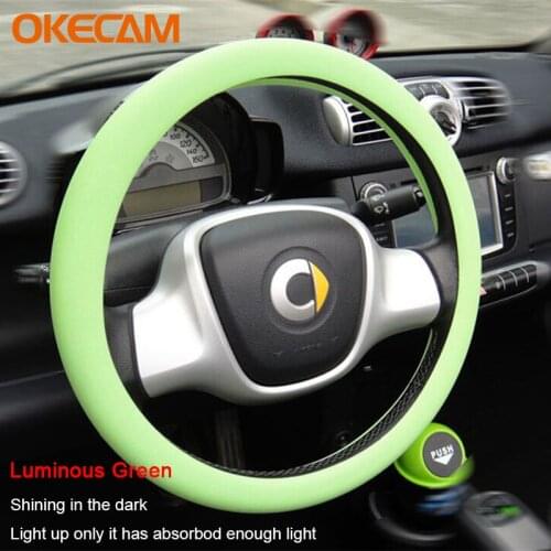 36CM Car Steering Wheel Cover For Smart Forfour Fortwo Cabrio City-Coupe Crossblade Roadster Coupe 450 451 453 Car Accessories