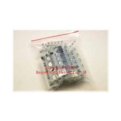 SMD aluminum electrolytic capacitor aluminum kit ,pack,package 13 value x10pcs= 130pcs 1UF-1000UF
