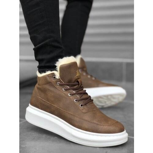 BA0151 Inside Furry Laced Mink Men 'S Style Sports Boots